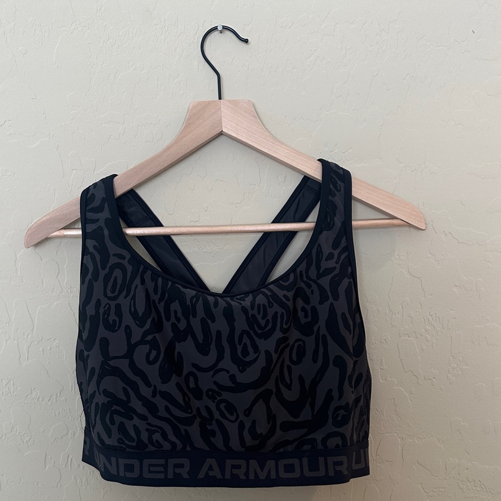 Under Armour Black Patterned Sports Bra